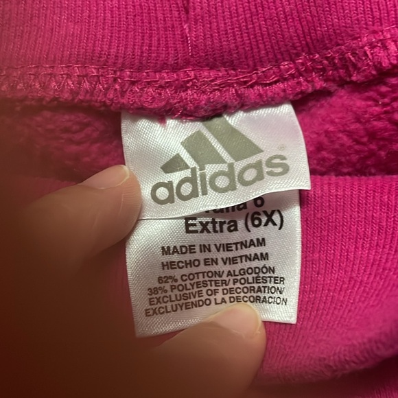 Adida girls sweater pants size:6x - Picture 3 of 5